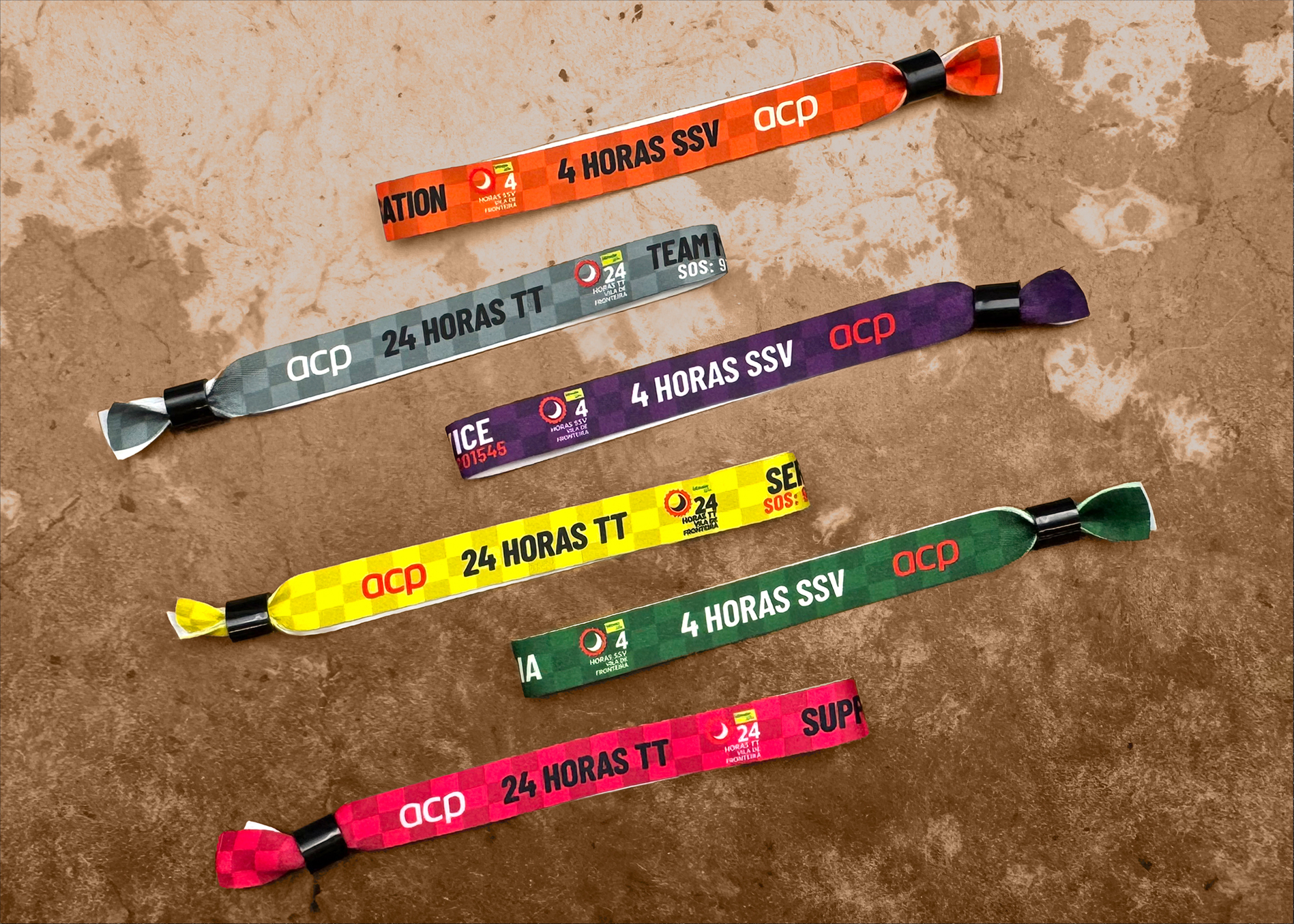 Wristbands for the 24 Horas TT and 4 Horas SSV ACP