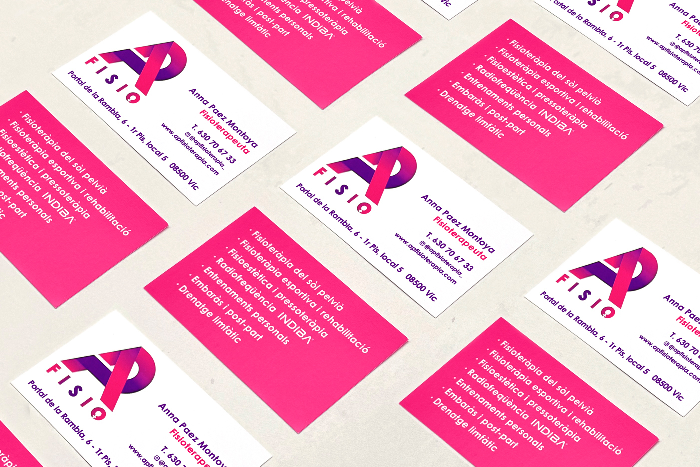 New business card reprint for AP Fisio
